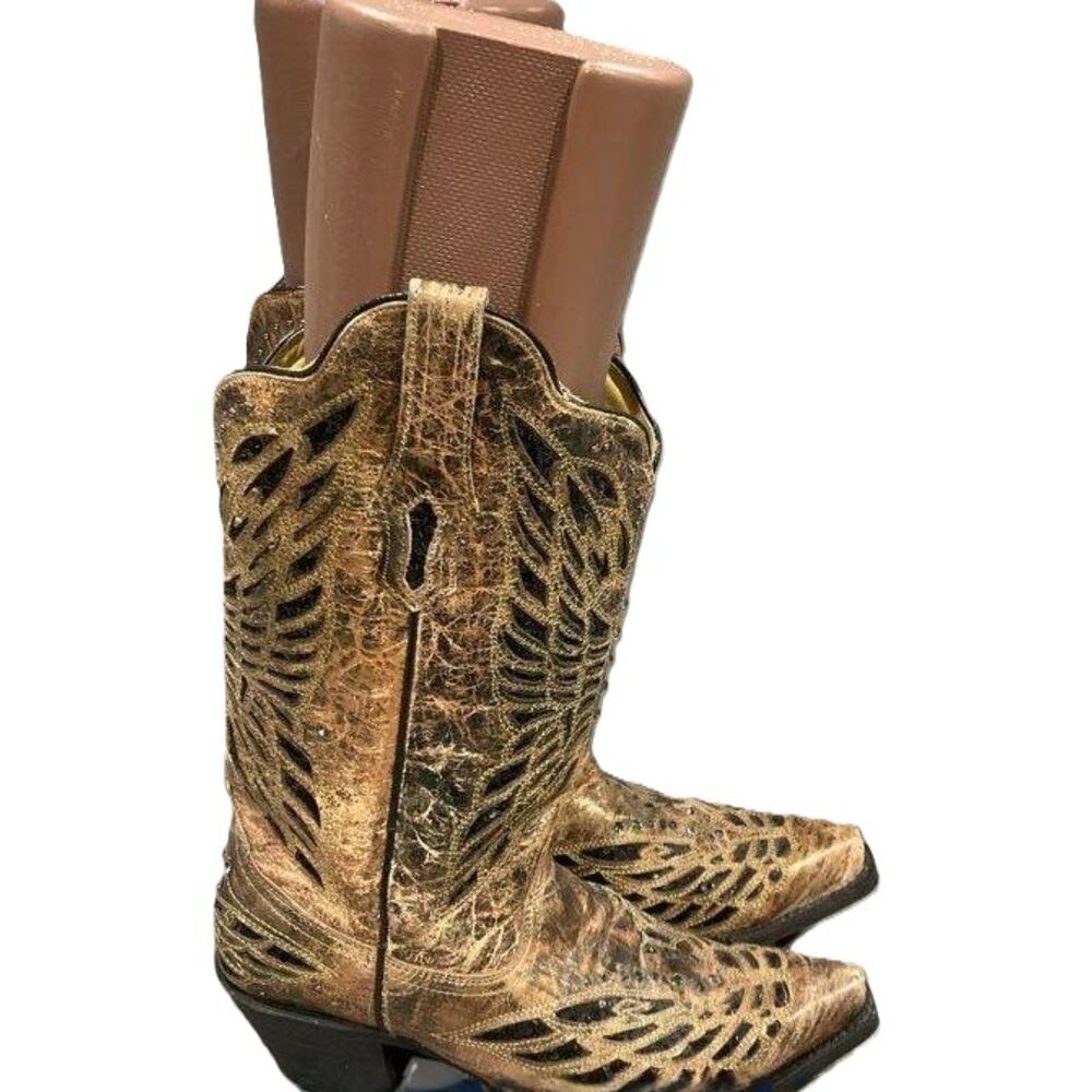 Stunning Corral Multicolor Leather Western Cowboy Boots Women's Size 9M